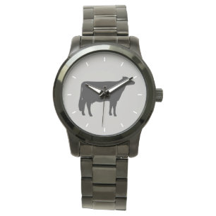 Holstein Cow Silhouette Armbanduhr