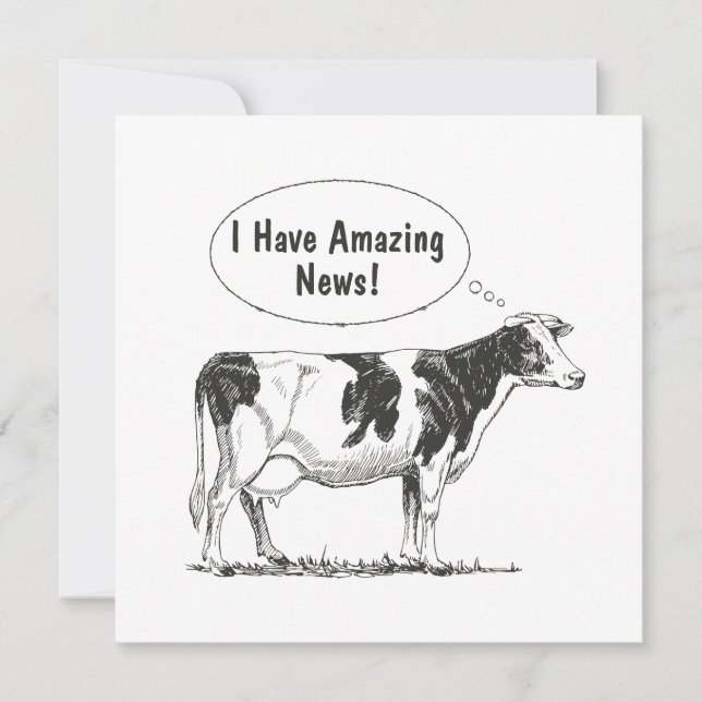 Holstein dachte, Kuh individuele es Ankündigung (Vorderseite)