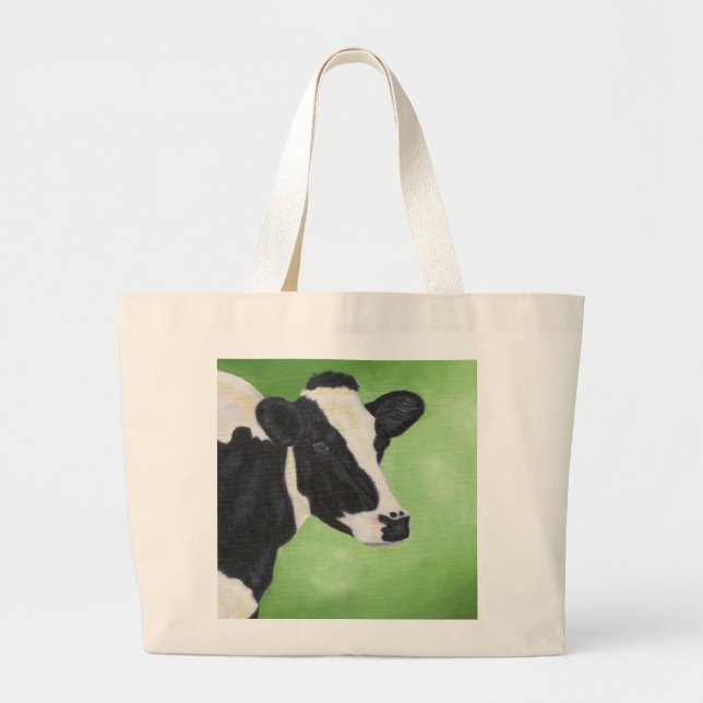 Holstein-Kuh-Einkaufstasche Jumbo Stoffbeutel (Vorne)