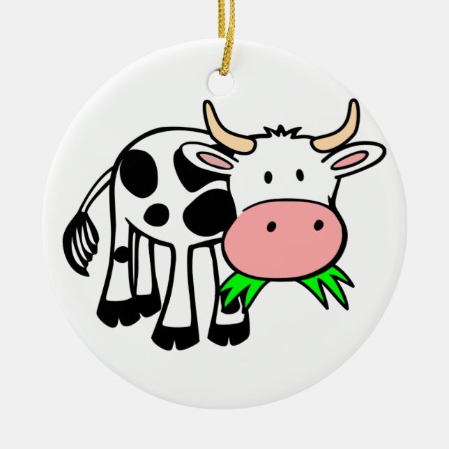 Holstein-Kuh Keramik Ornament (Vorne)