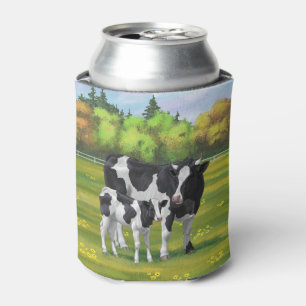 Holstein Kuh & Niedliches Kalb im Sommer Weide Dosenkühler