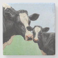 Holstein Kuh und Kalb