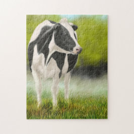 Holstein Milking Kuh im Weidenpuzzle