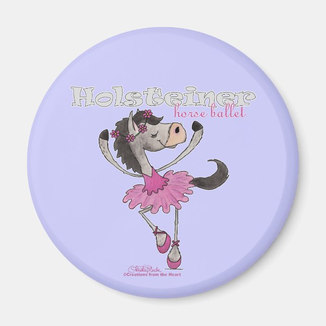 Holsteiner Horse Ballet Magnet (Vorne)