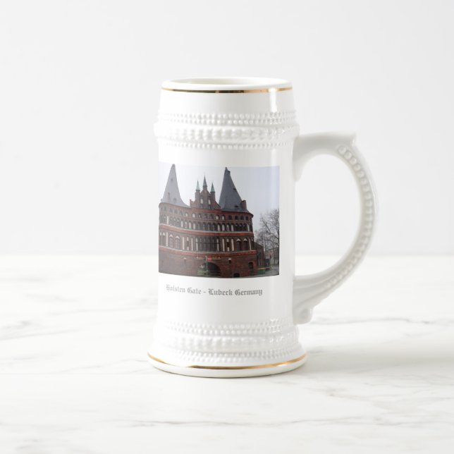 Holsten Tor - Lübeck Deutschland Bierglas (Rechts)