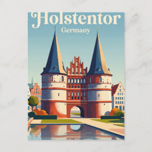 Holstentor (Holst-Tor), Lübeck Deutschland Postkarte