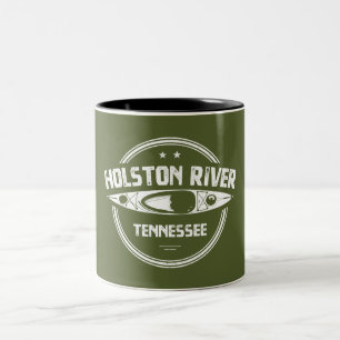 Holston River Tennessee Kajaking Zweifarbige Tasse