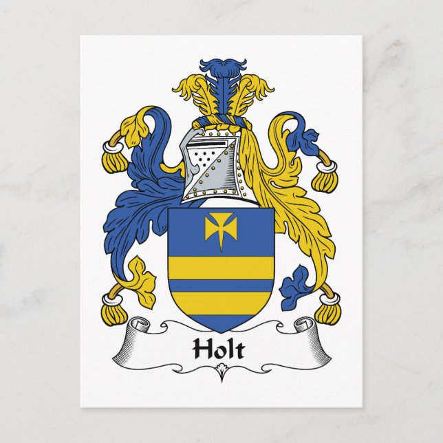 Holt Familienwappen Postkarte (Vorderseite)