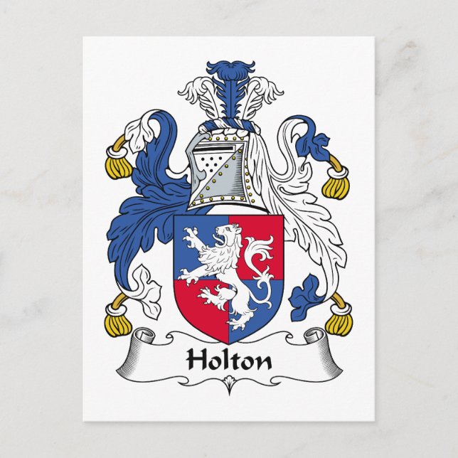 Holton Familienwappen Postkarte (Vorderseite)
