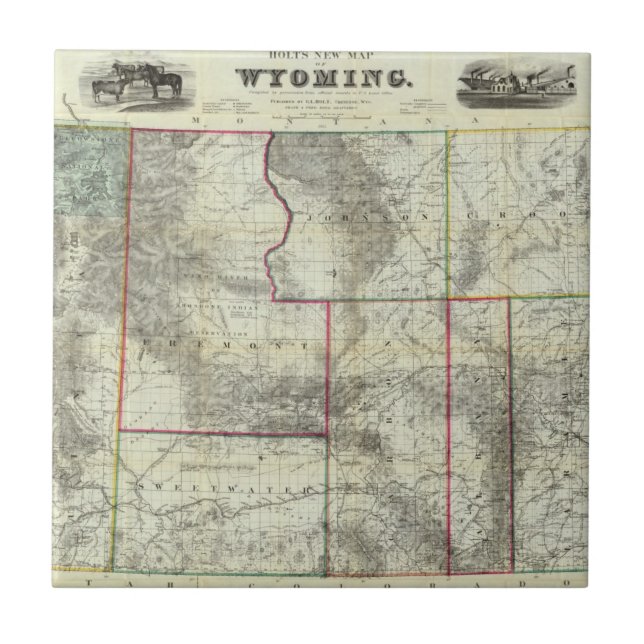 Holts neue Karte, Wyoming Fliese (Vorderseite)