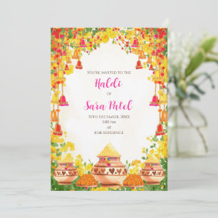 Holud invitations comme invitations haldi et invit