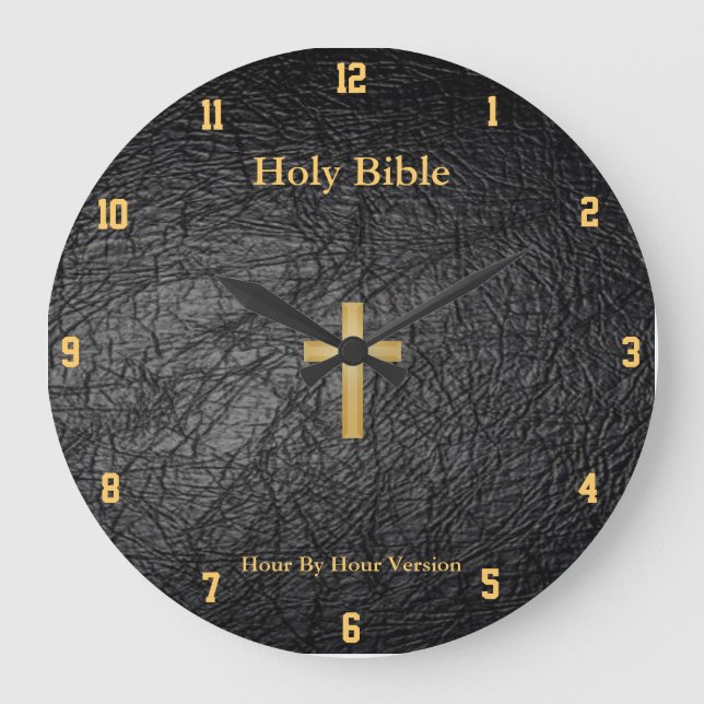 Holy Bible Wall Clock Große Wanduhr (Vorderseite)