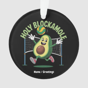 Holy Blockamole Niedlich Funny Volleyball Avocado Ornament
