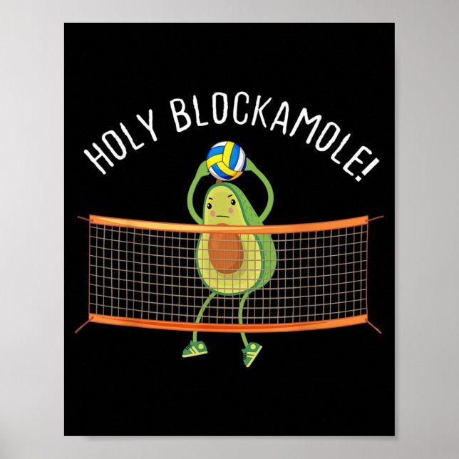 Holy Blockamole Volleyball Niedlich Spaß Poster (Vorne)