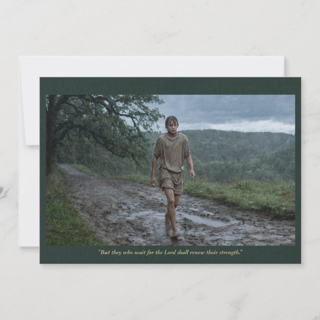 Holy Card | Saint Wenceslaus Walking in the Rain Einladung (Vorderseite)