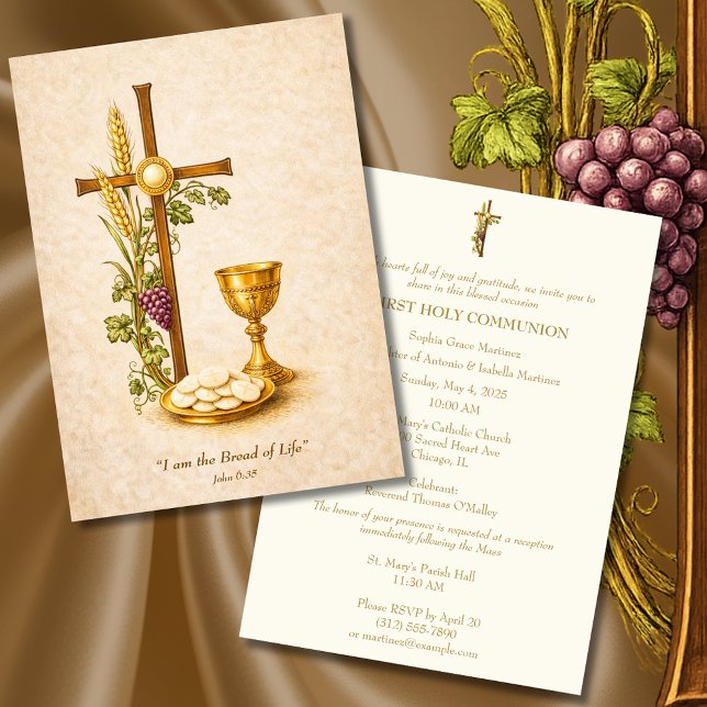 Holy Communion Eucharist Chalice Invitation (Créateur téléchargé)