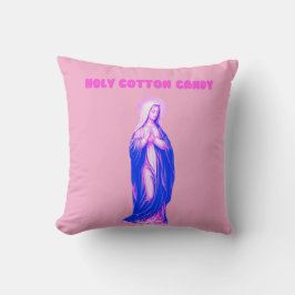 Holy Cotton Candy Vierge Marie Rose et Bleue Kissen