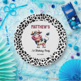 Holy Cow! 1st Birthday | Animal First Birthday Pappteller