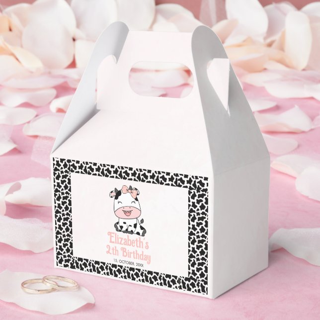 Holy Cow, Adorable cow birthday girl Geschenkschachtel (Hochzeit)