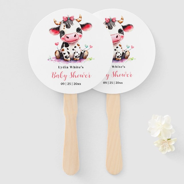 Holy Cow Baby Dusche Minimalistische Mädchendusche Fächer (Vorne und Hinten)