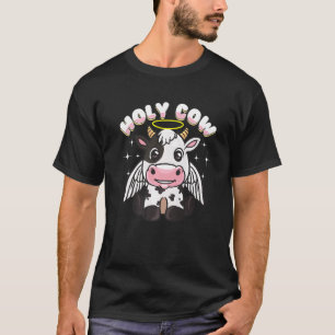 Holy Cow Halo Angel Wings Niedlich Novelty Pub T-Shirt