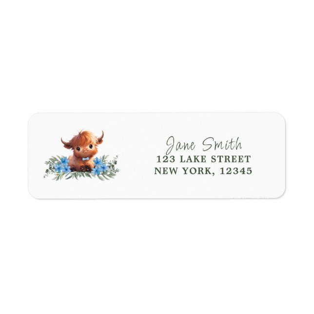 HOLY COW HIGHLAND MODERN BLAUE BABY DUSCHE (Vorne)