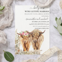 Holy Cow Highland Watercolor Wedding