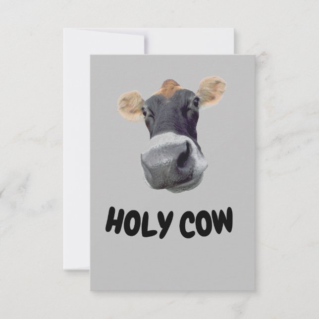 HOLY COW, Kuh Gesicht Danke Karte (Vorderseite)