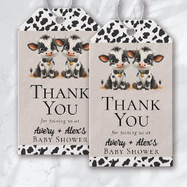 Holy Cow Twins Baby Dusche Vielen Dank Geschenkanhänger