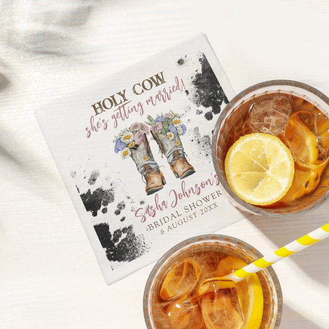 Holy Cowboy Cowboy Boots Brautparty Serviette (Von Creator hochgeladen)