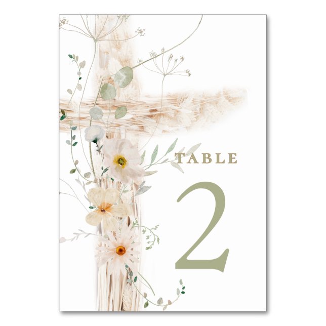 Holy Cross design | table number 2 Tischnummer (Vorderseite)