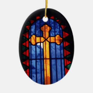 Holy Cross-Stain-Glas Pere Lachaise, Paris Keramik Ornament