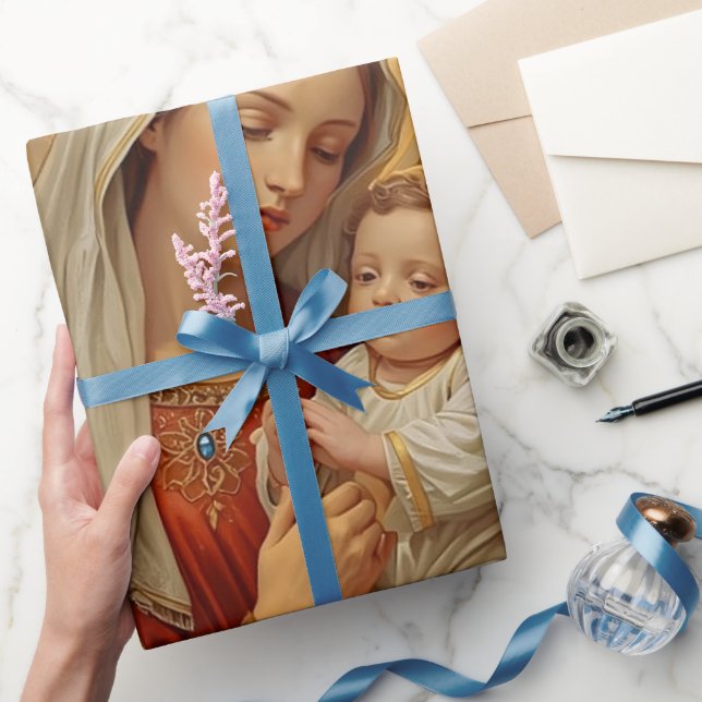 Holy Family Christmas Wrapping Paper For gift pack Geschenkpapier (Schenken)