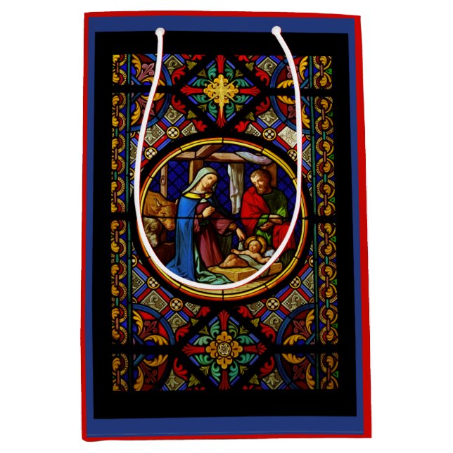 Holy Family "Stained Glass"  Mittlere Geschenktüte (Vorderseite)