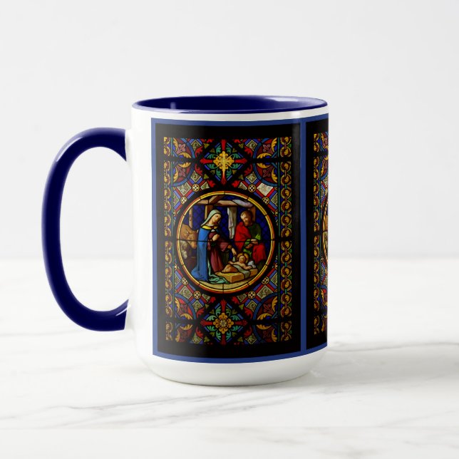 Holy Family "Stained Glass"  Tasse (Links)