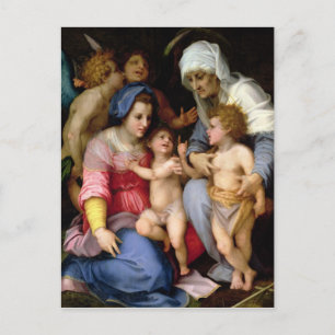 Holy Family with Angels, C.1515-16 (Öl-on-Panel-Öl Postkarte