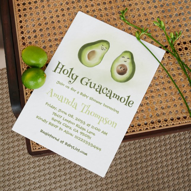 Holy Guacamole Avocado Parents Fiesta Baby Dusche Einladung (Von Creator hochgeladen)