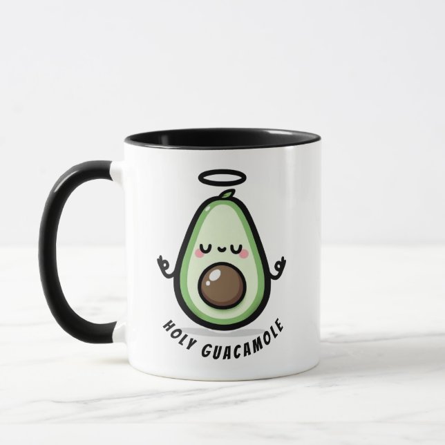 Holy Guacamole Cute Avocado – Funny Pun  Tasse (Links)