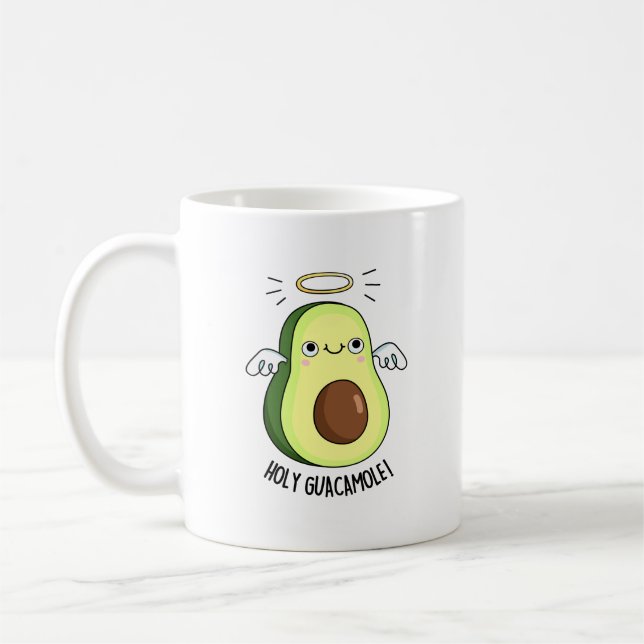Holy Guacamole Funny Goody Avocado Pun Kaffeetasse (Links)