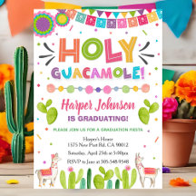 Holy Guacamole Graduation Fiesta Invitation