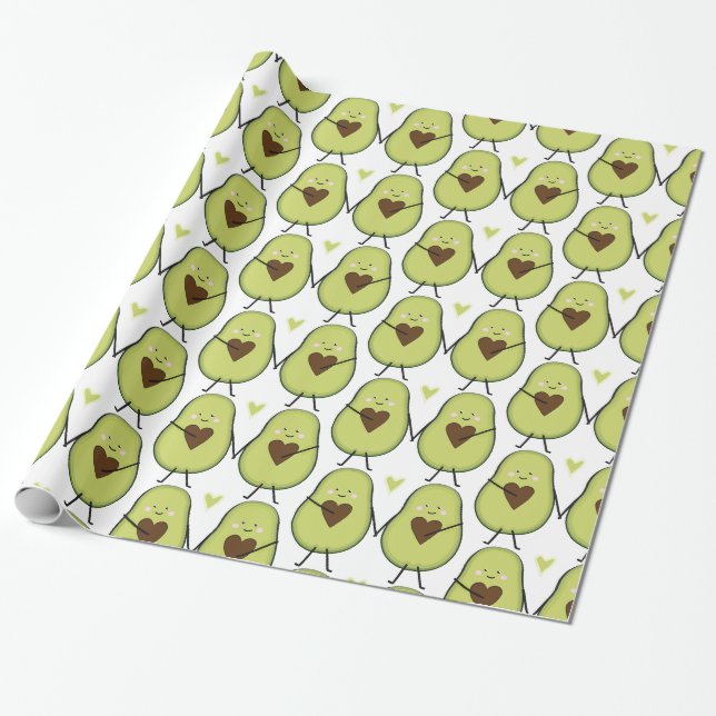 Holy Guacamole Heart Avocado Baby Shower Twins Geschenkpapier (Ungerollt)