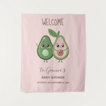 Holy Guacamole Pink Avocado Baby Dusche