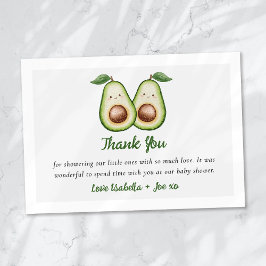 Holy Guacamole Twins Niedliche Babydusche Dankeskarte