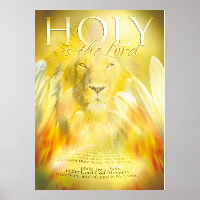 HOLY IST DER HERR - Christliches Kunstposter Poster (Vorne)