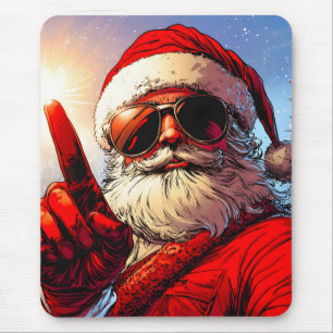 Holy Jolly Santa Divine Glow Mousepad