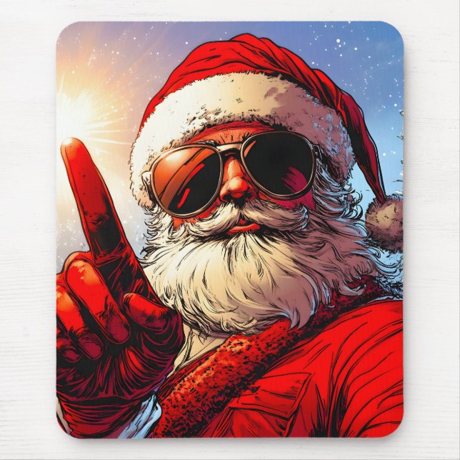 Holy Jolly Santa Divine Glow Mousepad (Vorne)