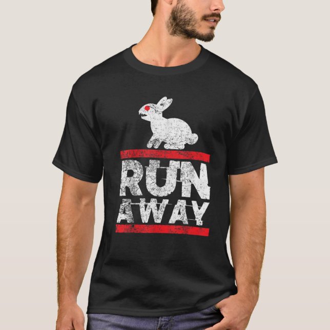 Holy Killer Bunny Run Away Grail Quest Funny Gift T-Shirt (Vorderseite)