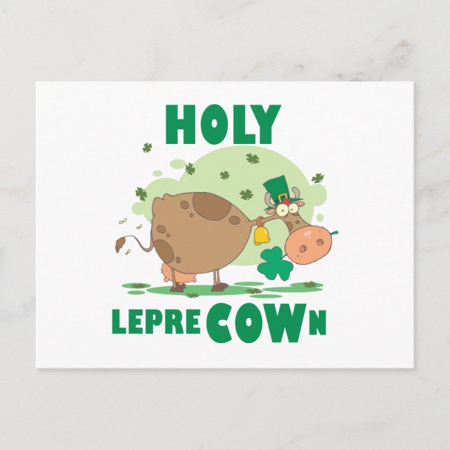 HOLY LepreCOWn T - Shirt und Geschenke Postkarte (Vorderseite)