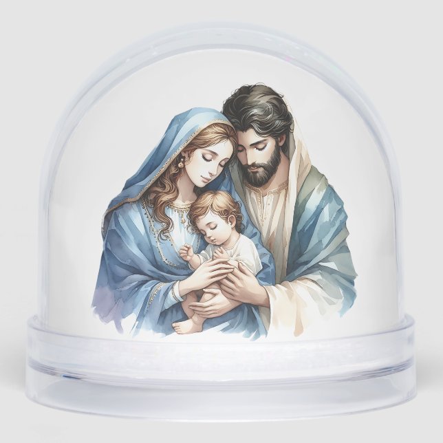 Holy Light – Tender Nativity  Schneekugeln (Vorderseite)