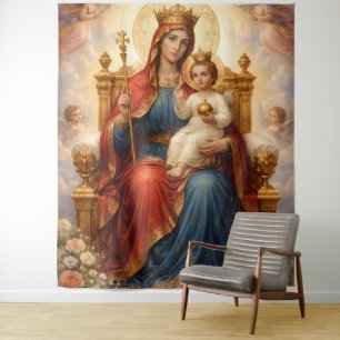 Holy Mother of God – Divine Love & Protection´12 Wandteppich